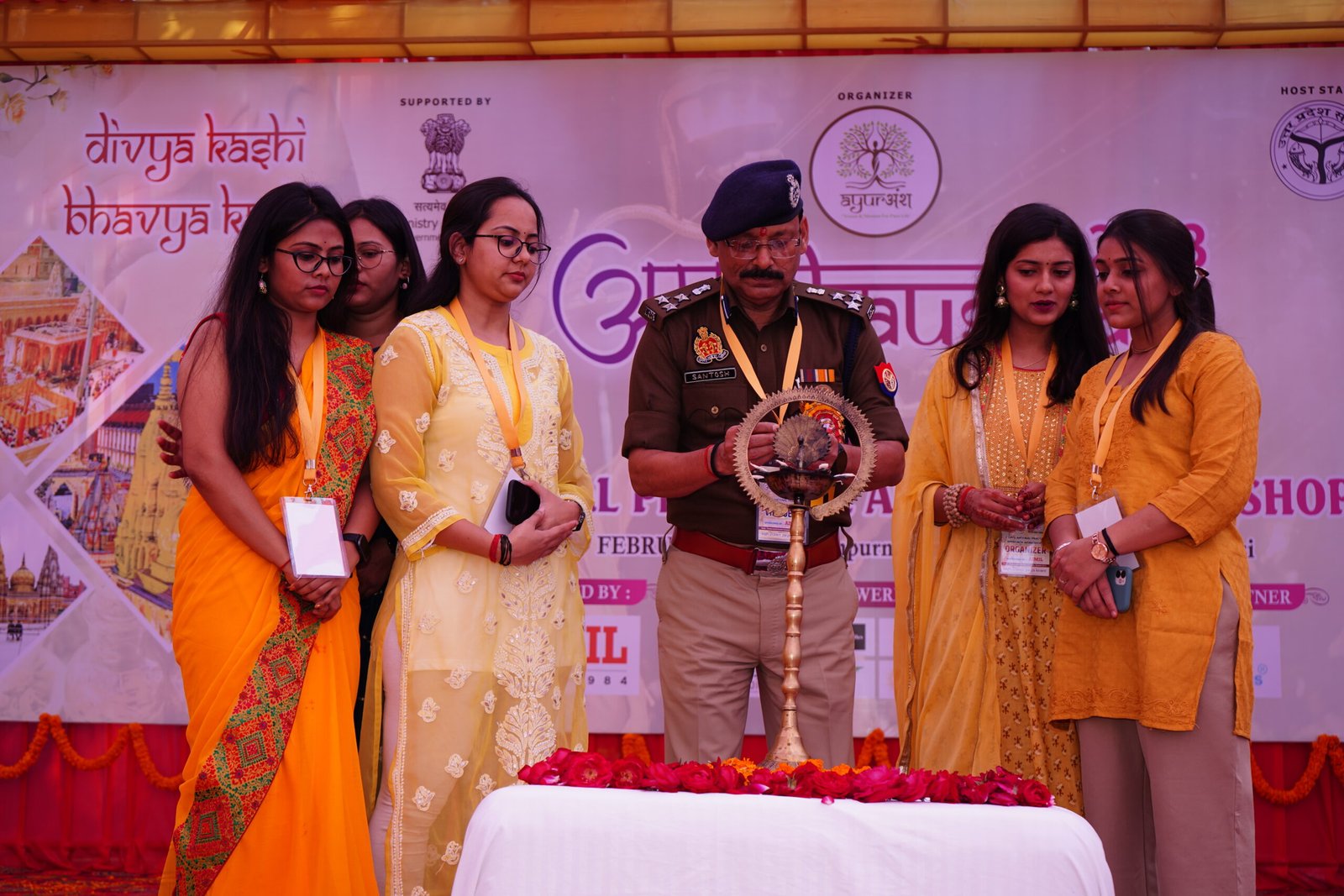 Ayuransh Ayurveda event lamp lighting ceremony